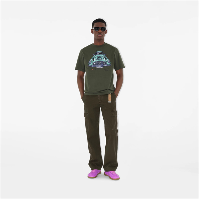 burberry car print cotton t-shirt
